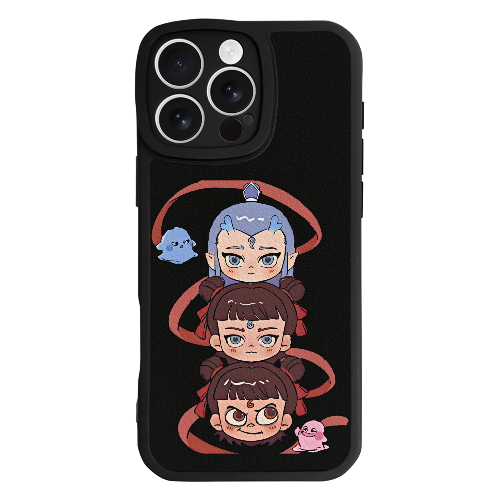 （画像用） Ne Zha 2 ナタ 魔童の大暴れ 【iPhone 16シリーズ対応】シリコンスマホケース（レザー調） 材質：シリコン